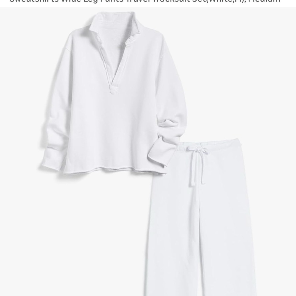 New Plunging v Cozy White lounge Set “ sold out “